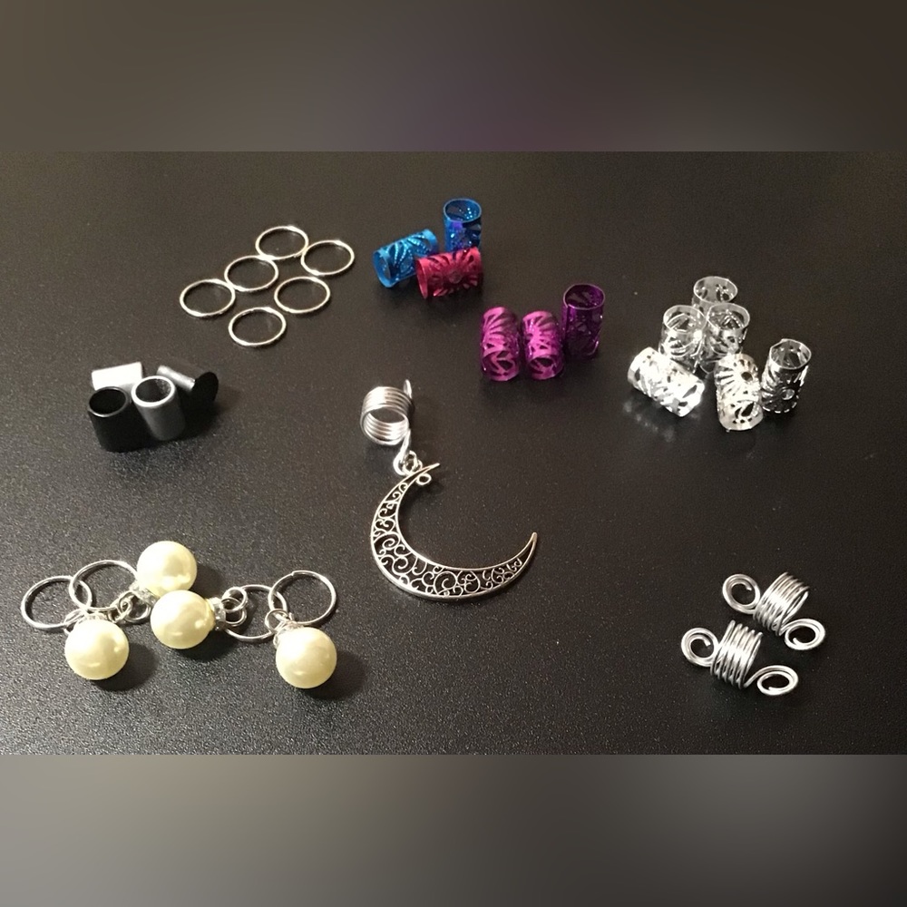 29 piece hair jewelry set, Moon Hair charm, hair jewelry